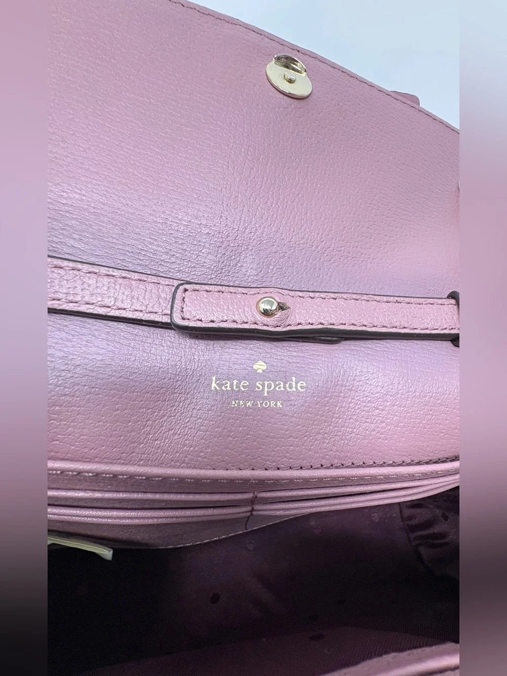 Kate Spade New York Hayes Street Bow Crossbody Wallet-On-Chain Pink